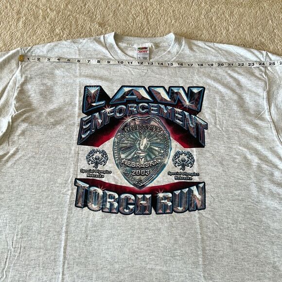 Law Enforcement torch run short sleeve shirt gray size 2XL - Picture 11 of 16